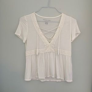 American Eagle Outfitters White Blouse
